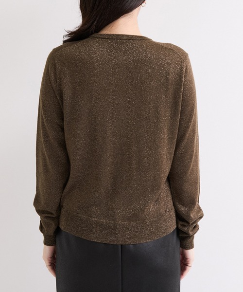 le cercle ADAM ET ROPE'（ルセルクルアダムエロペ）の「カシミヤ混クルーネックカーディガン（カーディガン/ボレロ・レディース・ベージュ/ブラック/ブラウン/グレー・FREE）」の19枚目の写真