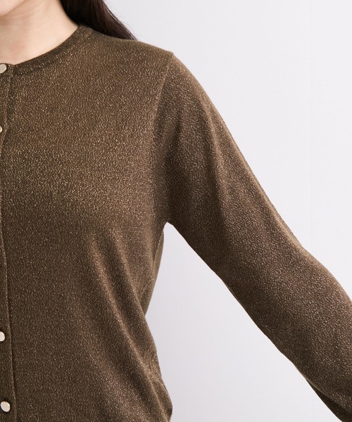 le cercle ADAM ET ROPE'（ルセルクルアダムエロペ）の「カシミヤ混クルーネックカーディガン（カーディガン/ボレロ・レディース・ベージュ/ブラック/ブラウン/グレー・FREE）」の21枚目の写真