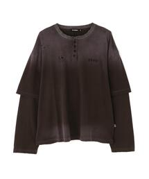 NOT4NERD（ノットフォーナード）の「NOT4NERD/ノットフォーナード/Distressed Layer Henley LS TEE（Tシャツ/カットソー）」