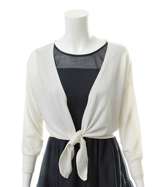 31 Sons de mode(トランテアン ソン ドゥ モード)の「【TGCオードリー亜谷香さん着用アイテム】裾結びカーディガン(カーディガン/ボレロ・レディース・ブラック/オフホワイト/ブルー・FREE)」の6枚目の写真