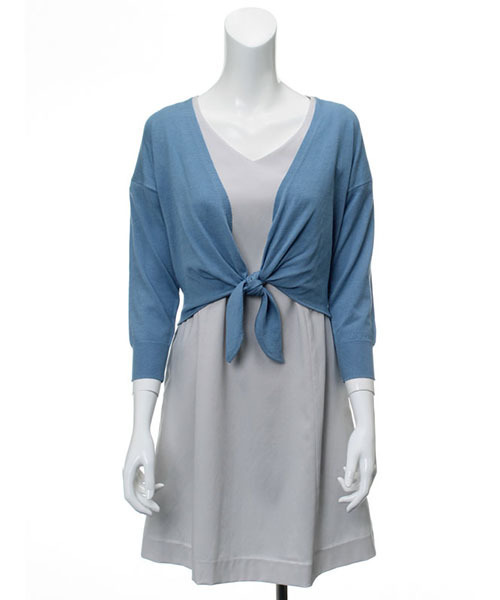 31 Sons de mode(トランテアン ソン ドゥ モード)の「【TGCオードリー亜谷香さん着用アイテム】裾結びカーディガン(カーディガン/ボレロ・レディース・ブラック/オフホワイト/ブルー・FREE)」の8枚目の写真