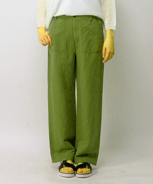 LBC(エルビーシー)の「リネンコットンツイルカーゴパンツ (カーゴパンツ・レディース・オリーブ/ダークネイビー・LARGE/MEDIUM)」の12枚目の写真