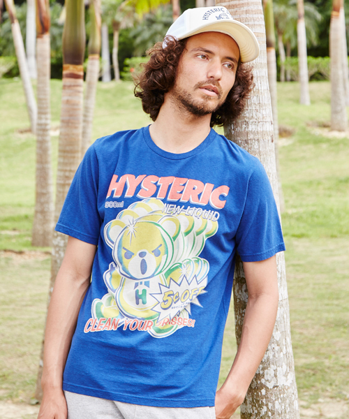 HYSTERIC GLAMOUR（ヒステリックグラマー）の「NEW BEAR LIQUID pt T-SH（Tシャツ/カットソー・メンズ・ホワイト/ブルー/ブラック・X-LARGE/MEDIUM/LARGE/SMALL）」の3枚目の写真