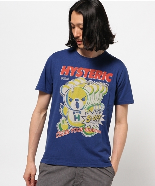 HYSTERIC GLAMOUR（ヒステリックグラマー）の「NEW BEAR LIQUID pt T-SH（Tシャツ/カットソー・メンズ・ホワイト/ブルー/ブラック・X-LARGE/MEDIUM/LARGE/SMALL）」の11枚目の写真
