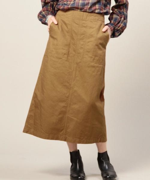 BEAUTY&YOUTH UNITED ARROWS（ビューティーアンドユースユナイテッドアローズ）の「BY ツイル ワークタイトスカート◆（スカート・レディース・ブラウン/ダークグリーン・MEDIUM/SMALL）」の2枚目の写真