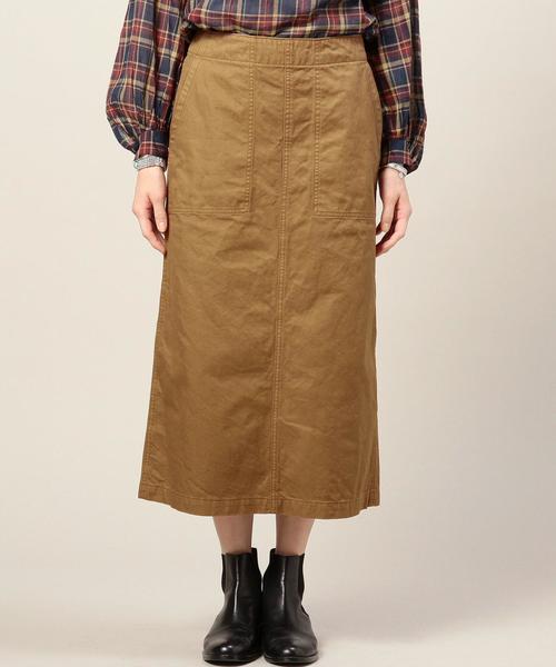 BEAUTY&YOUTH UNITED ARROWS（ビューティーアンドユースユナイテッドアローズ）の「BY ツイル ワークタイトスカート◆（スカート・レディース・ブラウン/ダークグリーン・MEDIUM/SMALL）」の13枚目の写真