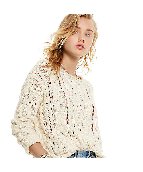 Denim & Supply Ralph Lauren（デニムアンドサプライラルフローレン）の「ケーブルニット コットン セーター（ニット/セーター・レディース・クリーム・XX-SMALL/LARGE/SMALL/MEDIUM/X-SMALL）」の5枚目の写真