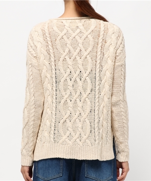 Denim & Supply Ralph Lauren（デニムアンドサプライラルフローレン）の「ケーブルニット コットン セーター（ニット/セーター・レディース・クリーム・XX-SMALL/LARGE/SMALL/MEDIUM/X-SMALL）」の9枚目の写真