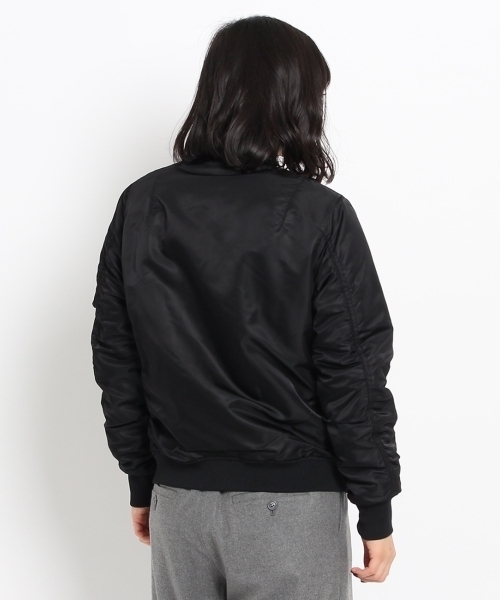 AG by aquagirl（エージーバイアクアガール）の「中綿キルティングMA-1（ブルゾン・レディース・グレー/ブラック/グリーン・38/36）」の6枚目の写真