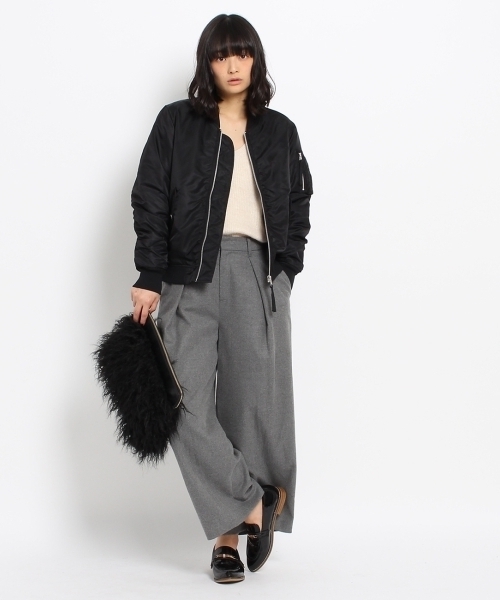 AG by aquagirl（エージーバイアクアガール）の「中綿キルティングMA-1（ブルゾン・レディース・グレー/ブラック/グリーン・38/36）」の12枚目の写真