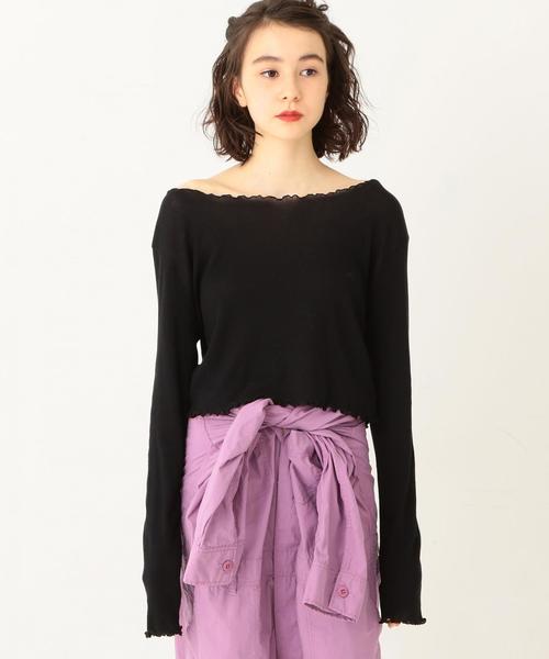 Another Edition（アナザーエディション）の「YAHMAN刺繍テレコロンT（Tシャツ/カットソー・レディース・ホワイト/ブラック/ライトピンク/ライトブルー・フリー）」の7枚目の写真