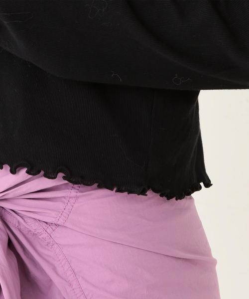 Another Edition（アナザーエディション）の「YAHMAN刺繍テレコロンT（Tシャツ/カットソー・レディース・ホワイト/ブラック/ライトピンク/ライトブルー・フリー）」の16枚目の写真