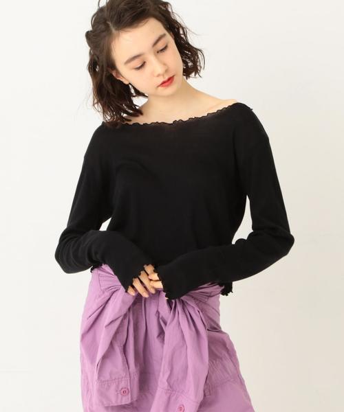 Another Edition（アナザーエディション）の「YAHMAN刺繍テレコロンT（Tシャツ/カットソー・レディース・ホワイト/ブラック/ライトピンク/ライトブルー・フリー）」の18枚目の写真