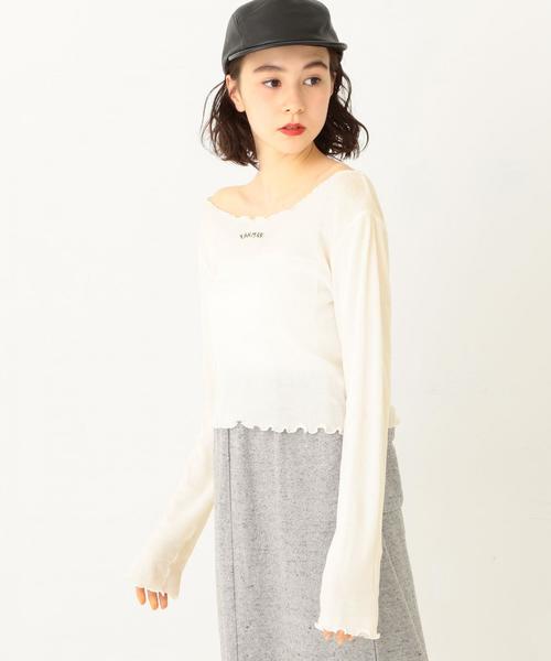 Another Edition（アナザーエディション）の「YAHMAN刺繍テレコロンT（Tシャツ/カットソー・レディース・ホワイト/ブラック/ライトピンク/ライトブルー・フリー）」の12枚目の写真