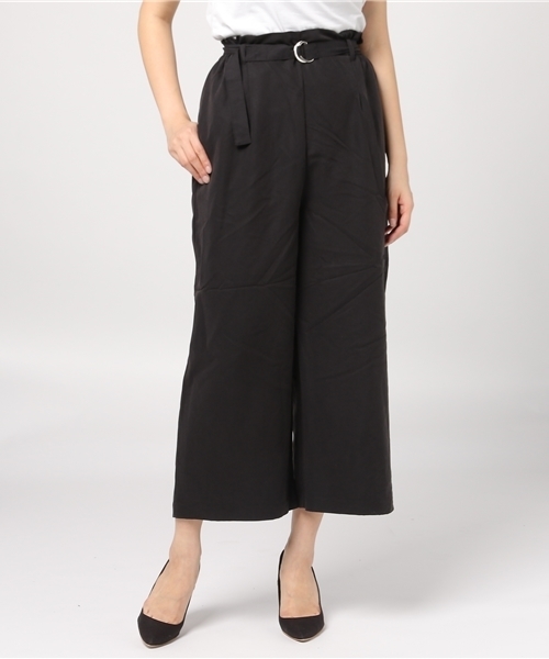 WEGO（ウィゴー）の「WEGO/ベルトクロップドワイドパンツ（スラックス・レディース・ライトインディゴブルー/ピンク/インディゴブルー/その他1/ブラック・LARGE/MEDIUM）」の8枚目の写真