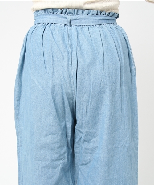 WEGO（ウィゴー）の「WEGO/ベルトクロップドワイドパンツ（スラックス・レディース・ライトインディゴブルー/ピンク/インディゴブルー/その他1/ブラック・LARGE/MEDIUM）」の16枚目の写真