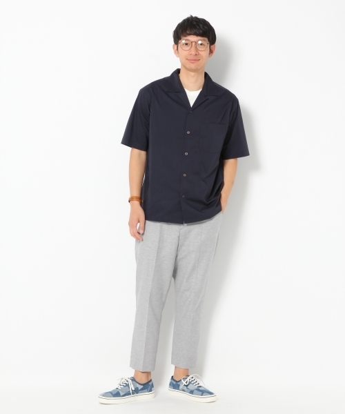 GLOBAL WORK（グローバルワーク）の「【吸水速乾】ビーチパジャマオープンシャツ/738553（シャツ/ブラウス・メンズ・ベージュ/ネイビー/ダークブルー/ブラック・SMALL/LARGE/MEDIUM/X-LARGE）」の13枚目の写真