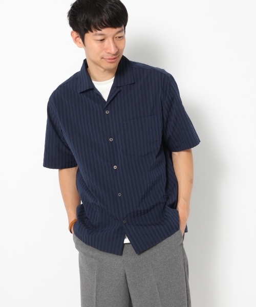 GLOBAL WORK（グローバルワーク）の「【吸水速乾】ビーチパジャマオープンシャツ/738553（シャツ/ブラウス・メンズ・ベージュ/ネイビー/ダークブルー/ブラック・SMALL/LARGE/MEDIUM/X-LARGE）」の20枚目の写真