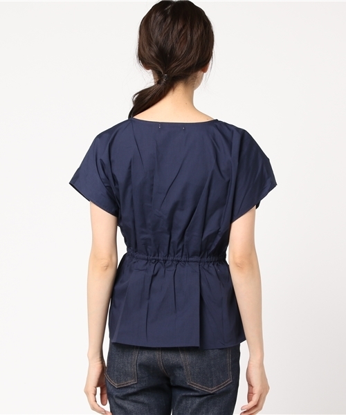 COLONY 2139（コロニートゥーワンスリーナイン）の「40Ｔ/Ｃブロード無地Wベルト付フレンチプルオーバー（シャツ/ブラウス・レディース・ホワイト/ネイビー/ブラック・FREE）」の6枚目の写真