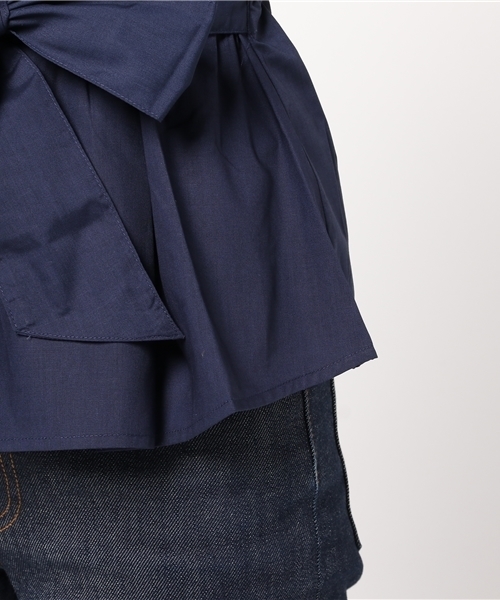 COLONY 2139（コロニートゥーワンスリーナイン）の「40Ｔ/Ｃブロード無地Wベルト付フレンチプルオーバー（シャツ/ブラウス・レディース・ホワイト/ネイビー/ブラック・FREE）」の10枚目の写真