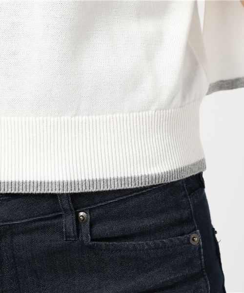 GUILD PRIME（ギルドプライム）の「【GUILD PRIME】WOMENS フレアスリーブVネックニット（ニット/セーター・レディース・オフホワイト/レモンイエロー/ブラック・36/34）」の10枚目の写真