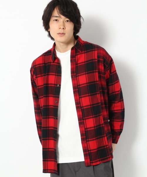 GLOBAL WORK(グローバルワーク)の「デザインソフトフランネル/749989 (シャツ/ブラウス・メンズ・イエロー/レッド・SMALL/LARGE/X-LARGE/MEDIUM)」の1枚目の写真