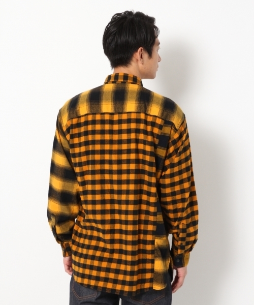 GLOBAL WORK(グローバルワーク)の「デザインソフトフランネル/749989 (シャツ/ブラウス・メンズ・イエロー/レッド・SMALL/LARGE/X-LARGE/MEDIUM)」の3枚目の写真