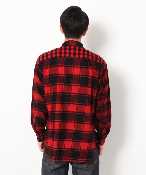 GLOBAL WORK(グローバルワーク)の「デザインソフトフランネル/749989 (シャツ/ブラウス・メンズ・イエロー/レッド・SMALL/LARGE/X-LARGE/MEDIUM)」の6枚目の写真