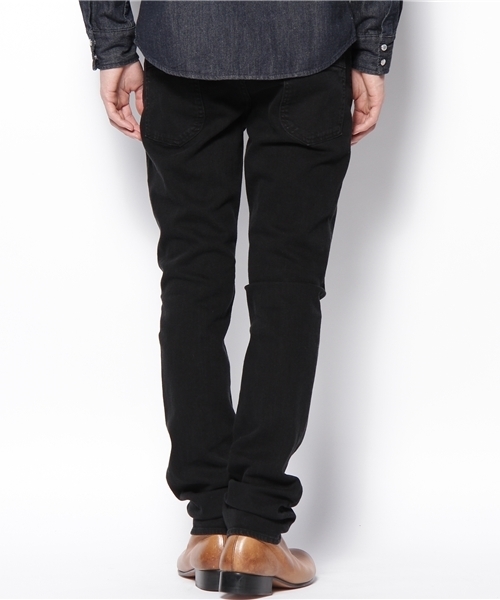 SABLE CLUTCH（セーブルクラッチ）の「ブラックオンブラックストレッチジーンズ-シンチバックスキニー（デニムパンツ・メンズ・ブラック・X-LARGE/SMALL/LARGE/MEDIUM）」の3枚目の写真