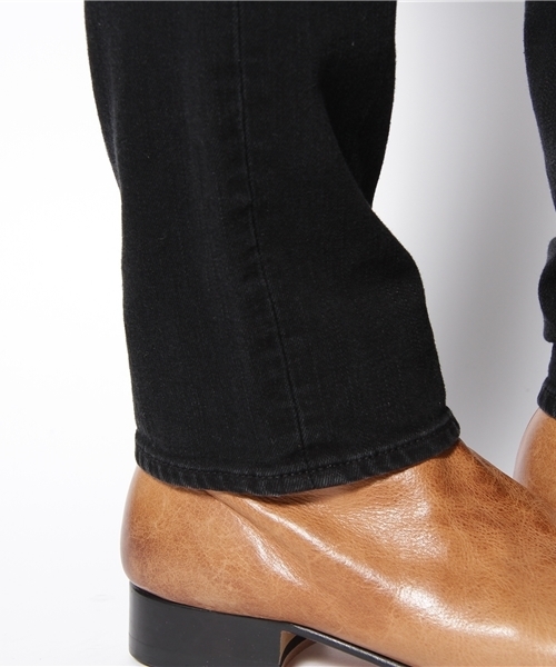SABLE CLUTCH（セーブルクラッチ）の「ブラックオンブラックストレッチジーンズ-シンチバックスキニー（デニムパンツ・メンズ・ブラック・X-LARGE/SMALL/LARGE/MEDIUM）」の7枚目の写真