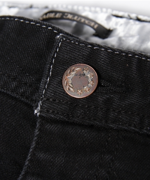 SABLE CLUTCH（セーブルクラッチ）の「ブラックオンブラックストレッチジーンズ-シンチバックスキニー（デニムパンツ・メンズ・ブラック・X-LARGE/SMALL/LARGE/MEDIUM）」の9枚目の写真