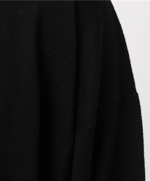 ENFOLDシルクコットン ニット38 チャコールグレー ENFOLD(エンフォルド) シルクコットンクルーネックカ-ディガン
