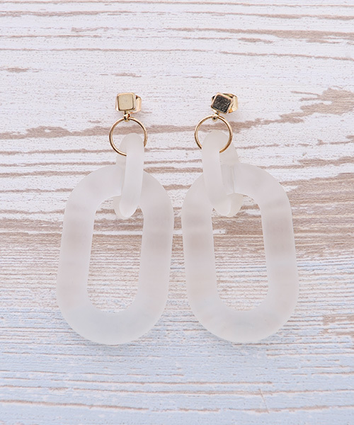 Eldia'lu(エルディアル)の「キャンディカラーアクリルリングピアス(ピアス(両耳用)・レディース・イエロー/オフホワイト・フリ-)」の7枚目の写真
