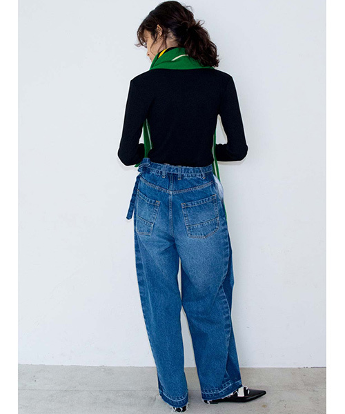 MEDE19F（メデジュウキュウ）の「MEDE19F  繊細な加工にこだわったビッグデニム＜ユーズドブルー＞（デニムパンツ・レディース・インディゴブルー・LARGE/MEDIUM/NM/X-LARGE）」の14枚目の写真