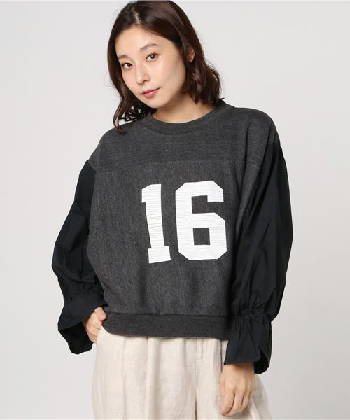 Rodeo Crowns（ロデオクラウンズ）の「フットボール ドッキング スウェット（Tシャツ/カットソー・レディース・イエロー系その他/ブラック/ネイビー・SMALL/MEDIUM）」の9枚目の写真