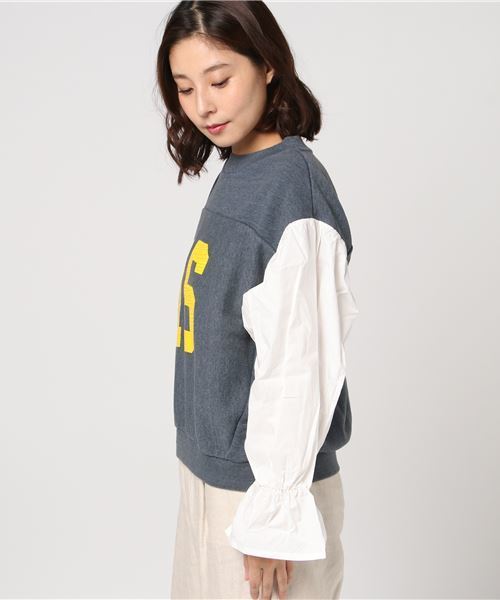 Rodeo Crowns（ロデオクラウンズ）の「フットボール ドッキング スウェット（Tシャツ/カットソー・レディース・イエロー系その他/ブラック/ネイビー・SMALL/MEDIUM）」の10枚目の写真