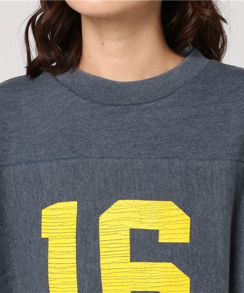 Rodeo Crowns（ロデオクラウンズ）の「フットボール ドッキング スウェット（Tシャツ/カットソー・レディース・イエロー系その他/ブラック/ネイビー・SMALL/MEDIUM）」の6枚目の写真