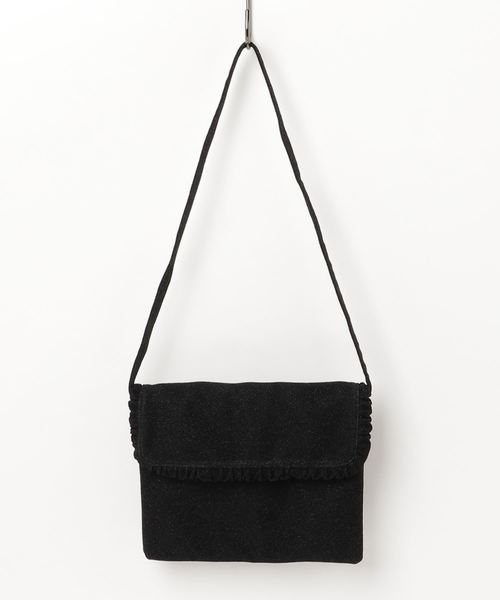 MERLOT（メルロー）の「フリル付きショルダーバッグ2548（ショルダーバッグ・レディース・ブラック/シルバー/ゴールド・FREE）」の2枚目の写真