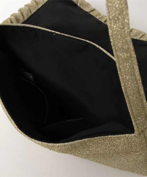 MERLOT（メルロー）の「フリル付きショルダーバッグ2548（ショルダーバッグ・レディース・ブラック/シルバー/ゴールド・FREE）」の7枚目の写真