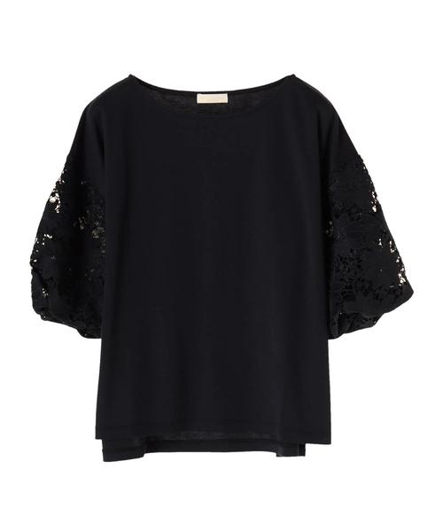 earth music&ecology（アースミュージックアンドエコロジー）の「・レーススリーブプルオーバー（Tシャツ/カットソー・レディース・ライトベージュ/オフホワイト/ダークグリーン/ネイビー/オレンジ系その他/マスタード・FREE）」の15枚目の写真