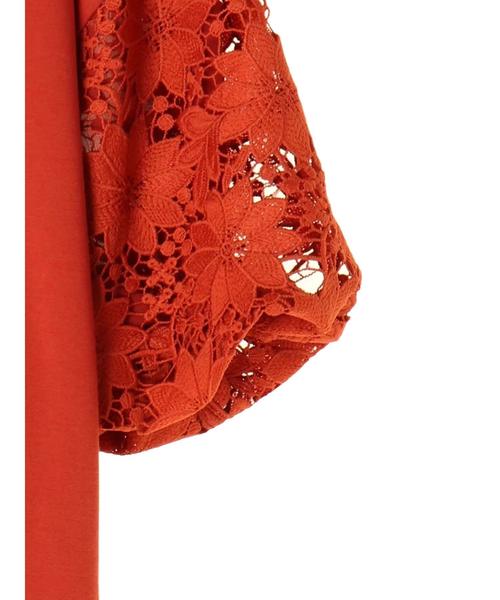 earth music&ecology（アースミュージックアンドエコロジー）の「・レーススリーブプルオーバー（Tシャツ/カットソー・レディース・ライトベージュ/オフホワイト/ダークグリーン/ネイビー/オレンジ系その他/マスタード・FREE）」の10枚目の写真