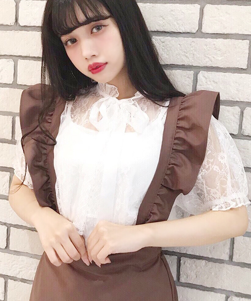 apres jour（アプレジュール）の「アプレガールコラボ ２ＷＡＹリボンブラウス【ZOZOTOWN限定アイテム】（シャツ/ブラウス・レディース・レッド/オフホワイト/ライトピンク・フリー）」の5枚目の写真