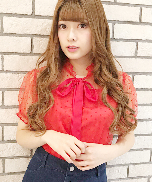 apres jour（アプレジュール）の「アプレガールコラボ ２ＷＡＹリボンブラウス【ZOZOTOWN限定アイテム】（シャツ/ブラウス・レディース・レッド/オフホワイト/ライトピンク・フリー）」の7枚目の写真