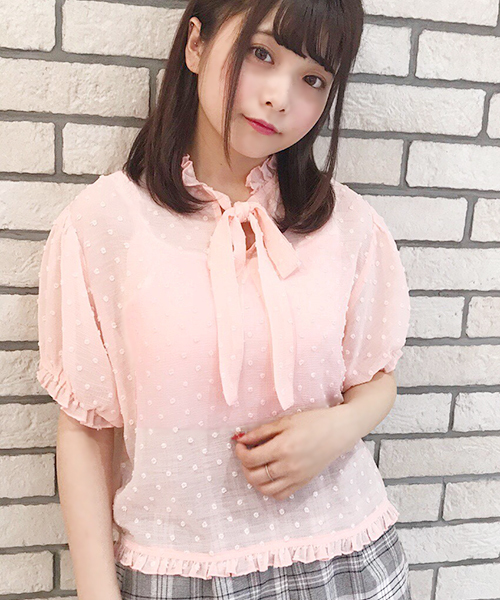 apres jour（アプレジュール）の「アプレガールコラボ ２ＷＡＹリボンブラウス【ZOZOTOWN限定アイテム】（シャツ/ブラウス・レディース・レッド/オフホワイト/ライトピンク・フリー）」の8枚目の写真