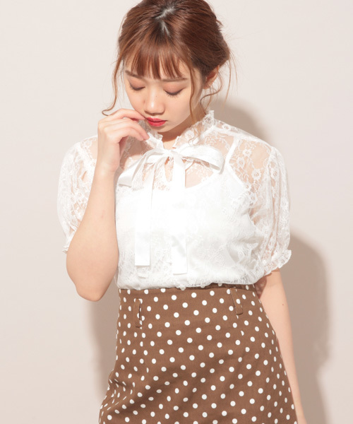 apres jour（アプレジュール）の「アプレガールコラボ ２ＷＡＹリボンブラウス【ZOZOTOWN限定アイテム】（シャツ/ブラウス・レディース・レッド/オフホワイト/ライトピンク・フリー）」の13枚目の写真