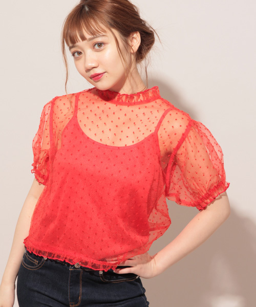 apres jour（アプレジュール）の「アプレガールコラボ ２ＷＡＹリボンブラウス【ZOZOTOWN限定アイテム】（シャツ/ブラウス・レディース・レッド/オフホワイト/ライトピンク・フリー）」の19枚目の写真