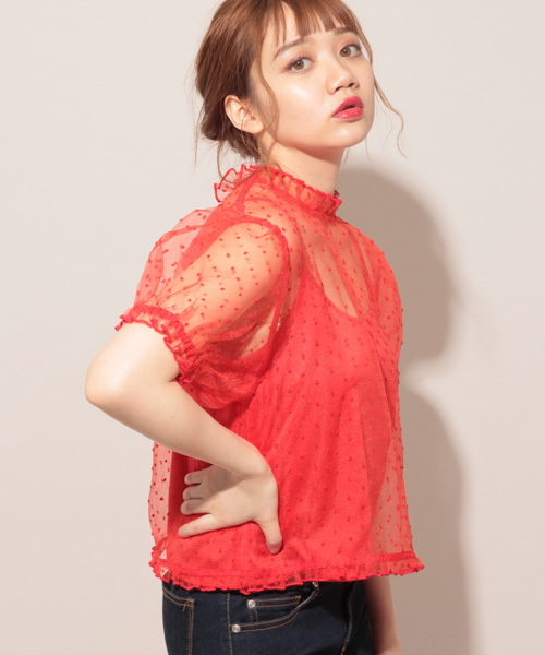 apres jour（アプレジュール）の「アプレガールコラボ ２ＷＡＹリボンブラウス【ZOZOTOWN限定アイテム】（シャツ/ブラウス・レディース・レッド/オフホワイト/ライトピンク・フリー）」の20枚目の写真