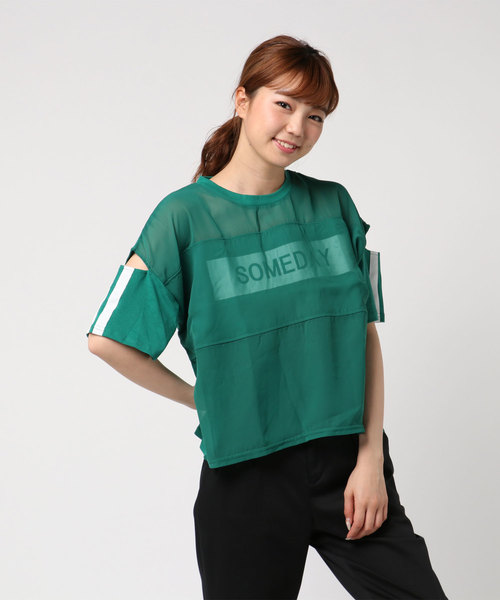 VENCEEXCHANGE(ヴァンスエクスチェンジ)の「腕スリットプルオーバー(Tシャツ/カットソー・レディース・オフホワイト/ブラック/ライトカーキ・M)」の8枚目の写真