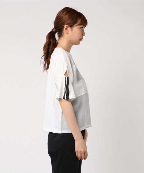 VENCEEXCHANGE(ヴァンスエクスチェンジ)の「腕スリットプルオーバー(Tシャツ/カットソー・レディース・オフホワイト/ブラック/ライトカーキ・M)」の5枚目の写真