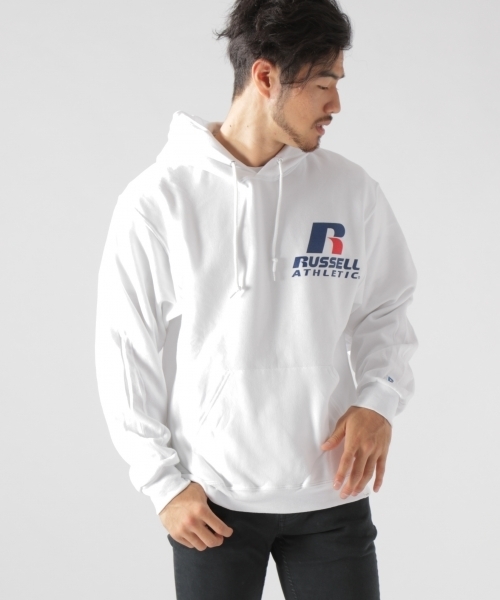 Russell Athletic(ラッセルアスレティック)の「【RUSSELL ATHLETIC (ラッセルアスレチック)】胸ロゴプルパーカー 18AW(パーカー・メンズ・ネイビー/グレー/オフホワイト・LARGE)」の7枚目の写真